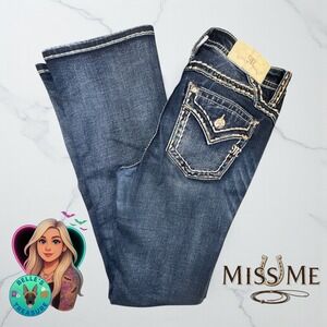 Miss‎ Me Jeans Womens 28 Chloe Bootcut Western Embellished Pockets Cowgirl 30x32